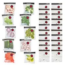 30 Pack BPA Free Vacuum Food Storage Bags Easy Zip Closure Sous Vide Cooking