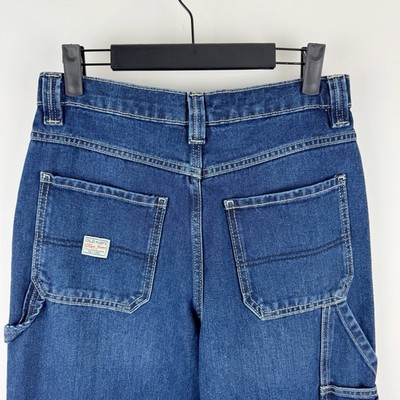 Old Navy 90s Baggy Carpenter Jeans Boys 16 Painters Pants Reissue