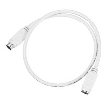 MECCANIXITY PS/2 Mouse and Keyboard Extension Cable 6 Pin 1.6 Feet, White