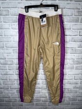 NWT North Face Hydrenaline Nylon Joggers Khaki Purple Wind Pants WOMENS M  70 