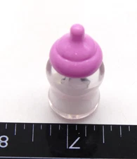 Mini Pink Baby Bottle Accessory Part Only No Doll Pretend Pacifier