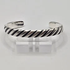 BRACELET IN STERLING SILVER MODERN CABLE CUFF MEN DAVID YURMAN