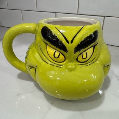 Dr. Seuss The Grinch 3D Face Mug 2021 Vandor Bioworld Ceramic Cup