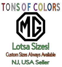 MG Octagon Vinyl Decal - Many Sizes / Colors Avail Morris Garage British Racing