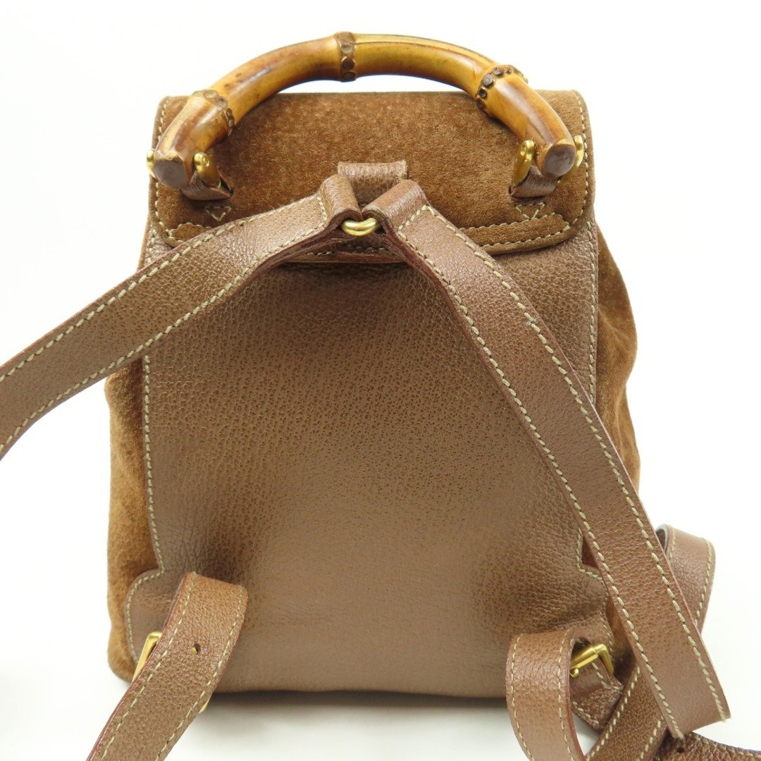 Gucci Vintage Bamboo Line Backpack Brown Leather Women's Used image 2