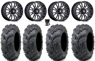 MSA ThunderLips 14'' Wheels Machined 27'' Zilla Tires Polaris RZR Turbo S / RS1