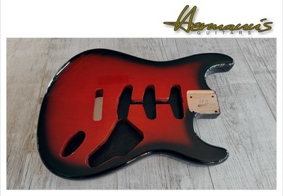2 Piece Erle GuitarBody, SSS Route, Finish Midnight Wineburst, 1,8 kg als B Ware