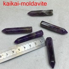 5Pcs/lot natural amethyst stone high quality healing point crystal pillar FJ018