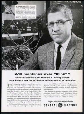 1959 General Electric Will Machines Think early artificial intelligence AI ad