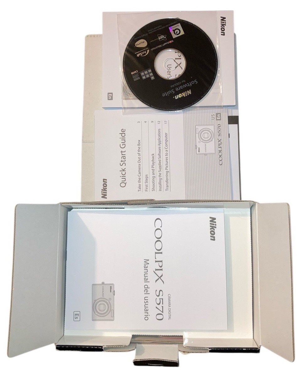 NIKON coolpix S570 付属品一式 Nikon COOLPIX S570 12.0MP Digital Camera - Black for sale online