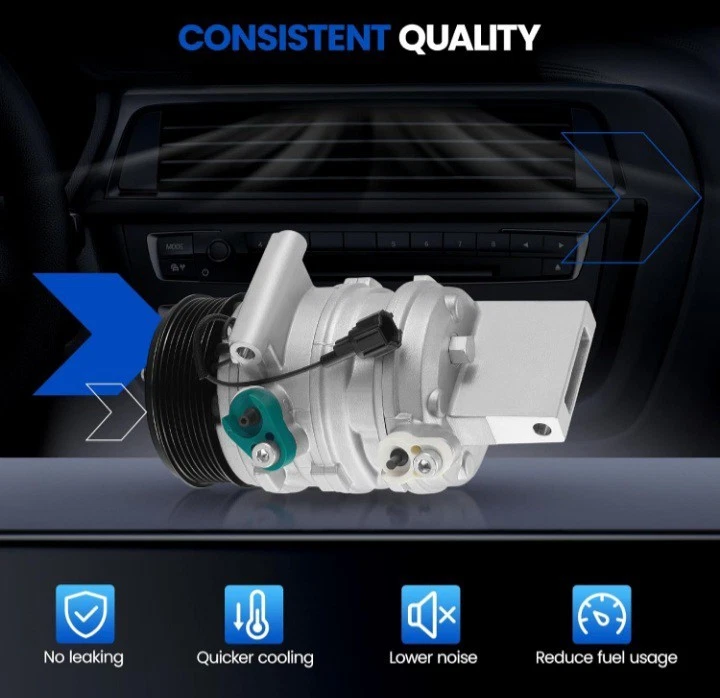 Compresor de aire acondicionado con embrague para Nissan Versa 2012-2019 Versa Note 2014-2019 Foto 4 de 4