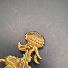Vintage Gerry's Signed Gold Tone Enamel Poodle Dog Pin Rhinestone Eyes 2.5 in — photo 5