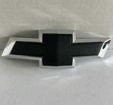 Front Grille Emblem Black Bowtie Logo Badge Silver Trim 4 Chevy Camaro 2014-2024