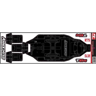 Team Associated RC10T6.4 FT Chassis Protective Sheet, printed / AE71184