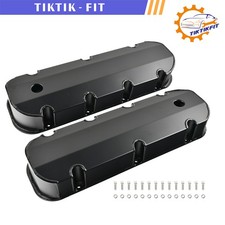 Fabricated Black Aluminum Valve Covers Tall For Big Block Chevy Bbc 396 427 454 Fabricated Black Aluminum Valve Covers Tall For Big Block Chevy Bbc 396 427 454