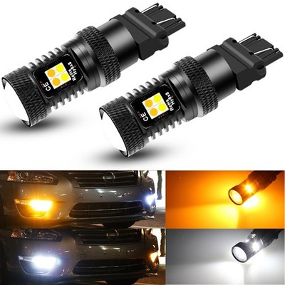 2-Color LED Front Turn Signal Light Bulbs for 00-11 Buick LeSabre,Flashback Lamp