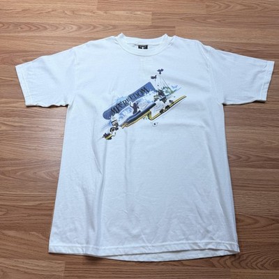 VTG Y2K Hanes Shirt Mens Medium White Samsung MP3REEDOM Graphic Beefy-T Cotton