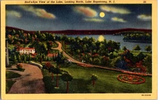 Lake Hopatcong New Jersey NJ : PANORAMIC SCENE d/24 BC1771