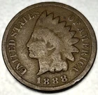 1888 Indian Head Cent Penny Good Condition 1c One Cent US Coin- 0663