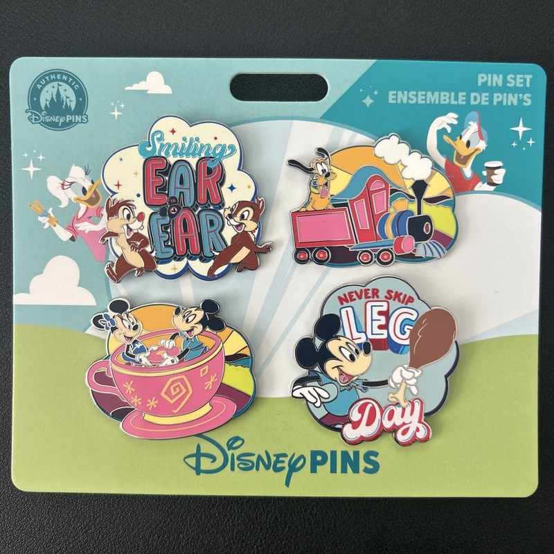 Mickey Mouse and Friends ''Best Day Ever'' Pin Set Disney Parks 4 Pin Set NIP