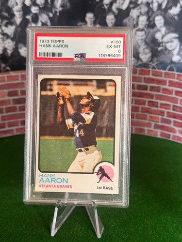 1973 Topps HANK AARON #100 PSA 6 EX-MT **FREE SHIP**