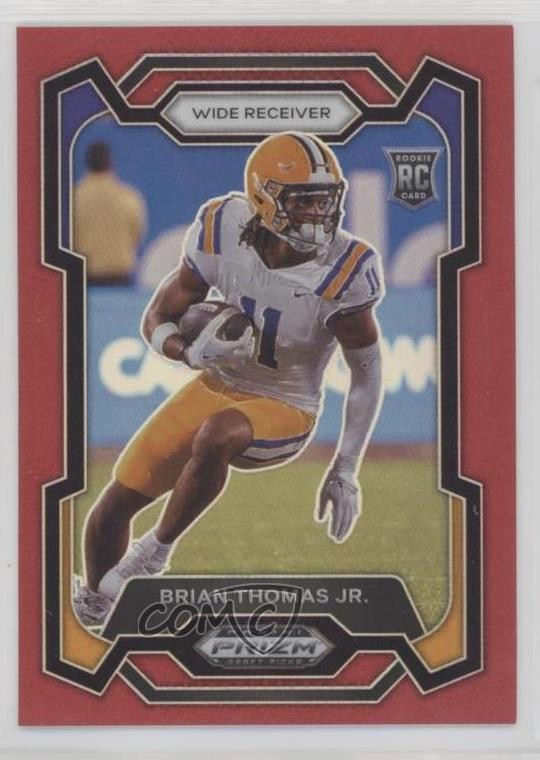 2024 Panini Prizm Draft Picks Red Prizm 67/299 Brian Thomas Jr #118 Rookie RC