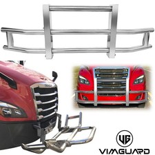For Freightliner Cascadia 2018-2024 Truck Deer Guard Bumper With Brackets Chrome For Freightliner Cascadia 2018-2024 Truck Deer Guard Bumper With Brackets Chrome
