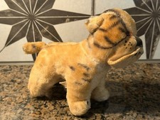 Vintage Bulldog Steiff Stuffed Plush Toy Glass Eyes Hand Painted Features 5in