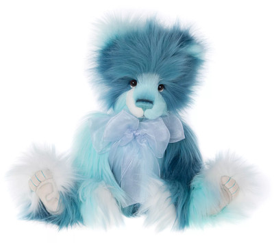Charlie Bears Memory Lane Teddybär blau, türkis, weiß Bär mit Gelenken 51 cm