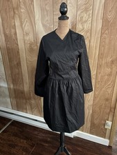 ASOS Design black long-sleeve v-neck fit and flare dress Size 42 EURO