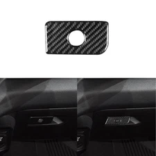 Real Carbon Fiber Co-pilot Glove Box Handle Cover For RAM 1500 2500 3500 2020-24