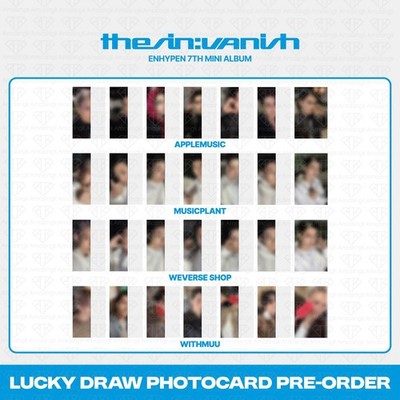 Enhypen　VANISH　HMV　luckydraw HEESEUNG ENHYPEN THE SIN : VANISH Japan Japanese ver. CD+Photocard