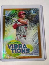 2022 Bowman Virtuosic Vibrations Gold Refractor /50 Austin Hendrick #VV-9