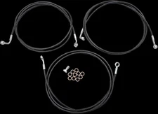 LA Front Brake Line Kit use w 18-20 in Ape Hangers Harley Road Glide Ultra 17-19