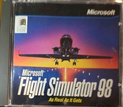 Microsoft Flight Simulator 98 Cd Rom 1997 Very Good Condition Case Cover Vintage