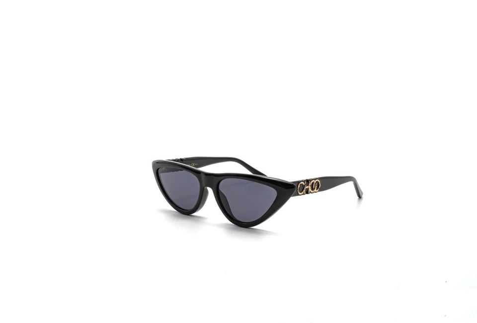 NUEVO JIMMY CHOO SPARKS/S 807 Negro Ojo de Gato Gafas de Sol Gris Lente Mujeres AUTÉNTICAS Foto 3 de 4