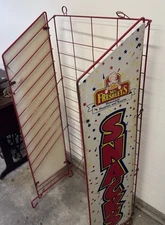 Vintage Mrs. Freshley’s Snacks Display Metal General Store Advertising Shelf