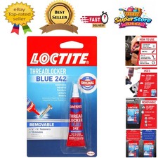 Heavy Duty Threadlocker Blue 242 - 0.2 oz, Fast Cure for Vibration Resistance