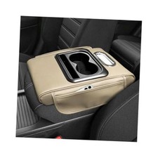 Car Center Console Armrest Pillow, 5-in-1 Armrest Cushion w/ 2 Normal Beige