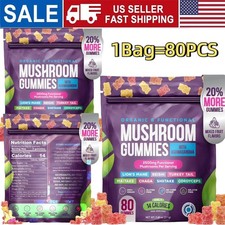 Mushroom Gummies Supplement With Ashawanduha Functional Mushroom Gummies