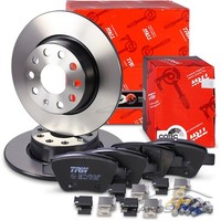 TRW Bremsscheiben +BelÄGe Hinten FÜR Audi A3 Seat Leon Skoda Octavia 2 VW Golf 6