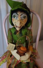 Joe Spencer Gwinette Halloween Witch Gathered Traditions Retired