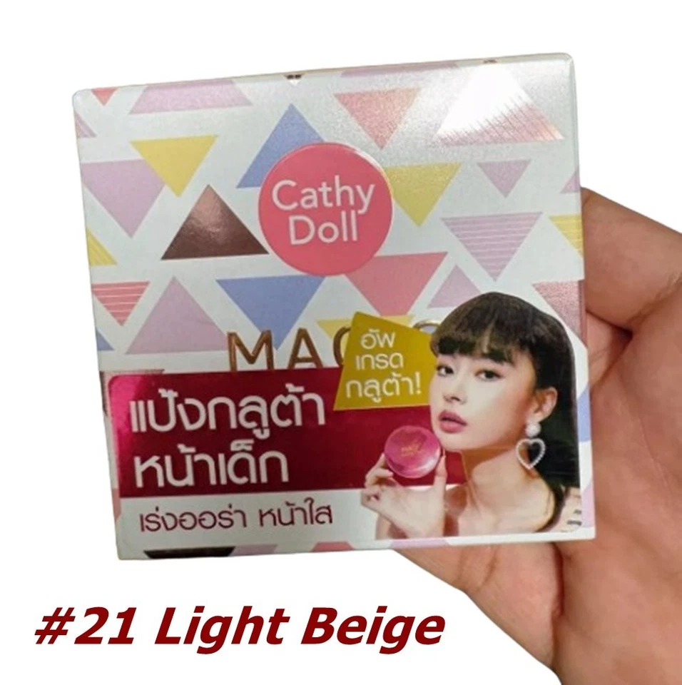 10X Powder Magic Face Glutathione SPF50 PA+++ Whitening Oil Control #21 Light Be - Image 3 of 4