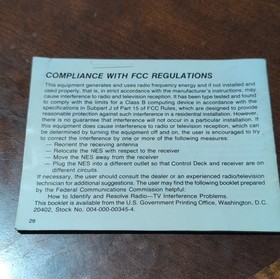 Incomplete Super Mario Bros. 2 NES Original Instruction Manual English