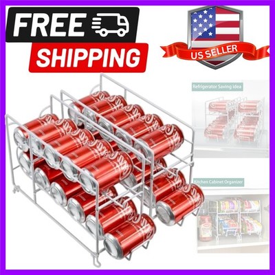 Beverage Can Dispneser Organizer, Stackable Shelves for Storage for Pantry, W...