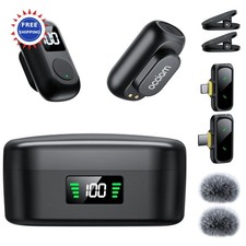 Wireless Microphones Noise Reduction Magnetic Mini Lapel Mic for iPhone Android