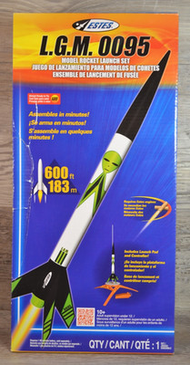 Estes Rocket L.G.M. 0095 Flying Model Rocket #1928 with Launch Pad NOS