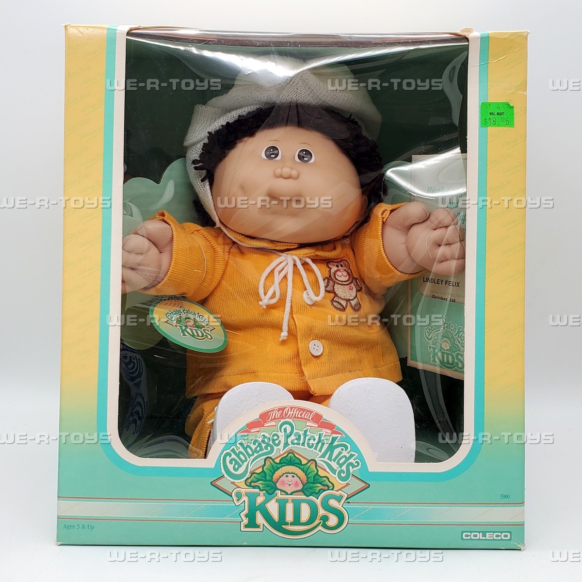 Cabbage Patch Kids Lindley Felix Teddy Bear Outfit Doll 1987