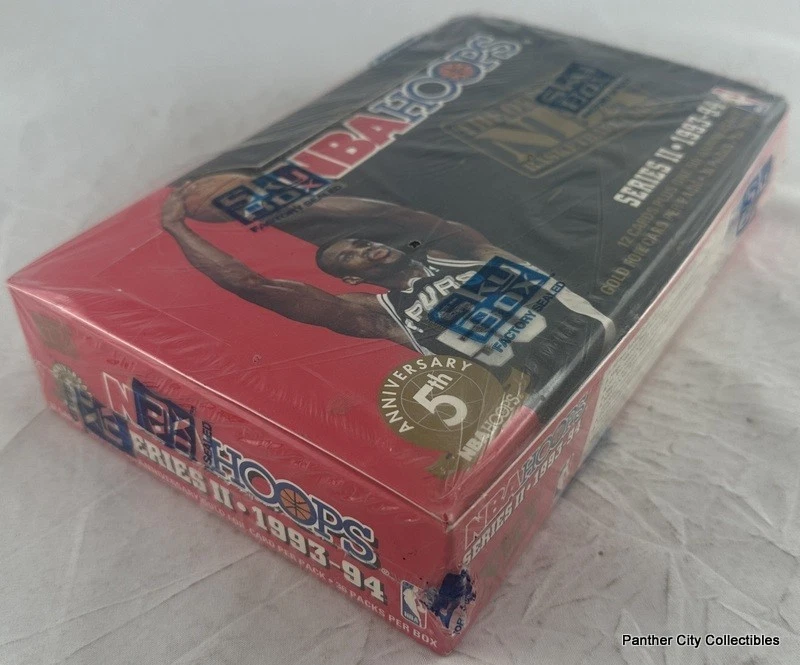 CASE FRESH Factory Sealed Box 1993-94 NBA Hoops Basketball Series 2 II Goil Foil - Image 2 of 4