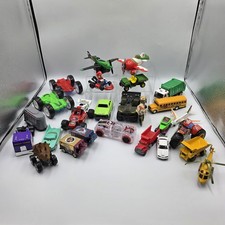 Large Mixed Lot of Toy Vehicles Cars Trucks Planes and More Metal Plastic GUC